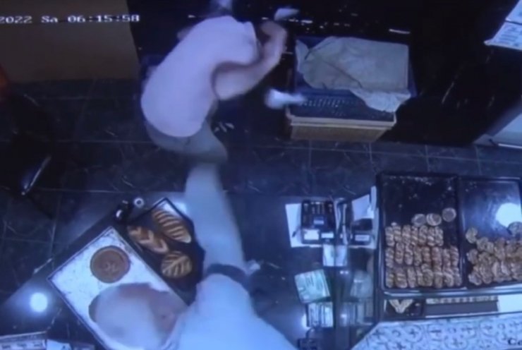 Fırında kavga kamerada