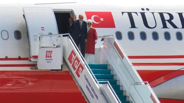 Cumhurbaşkanı Erdoğan Azerbaycan'a gitti