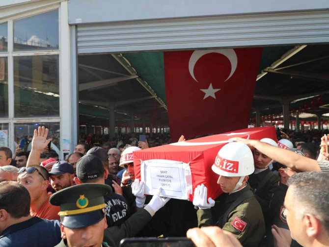 Konyalı şehit Hasan Çatal son yolculuğuna uğurlandı