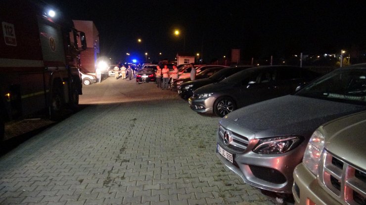 Otluk alanda çıkan yangın oto galeriye sıçradı