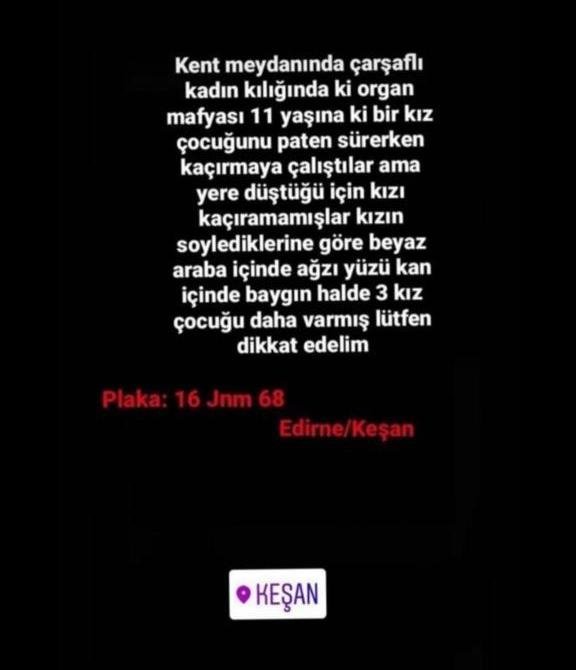 Edirne’de aileleri tedirgin eden paylaşımlar asılsız çıktı