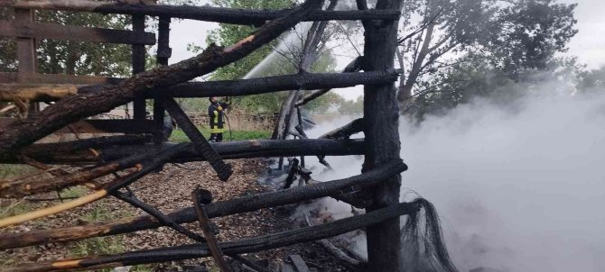 Ağıla yıldırım düştü