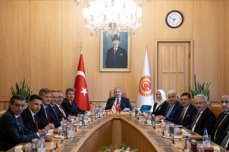TBMM Başkanı Şentop, KKTC Başbakanı Üstel'i kabul etti