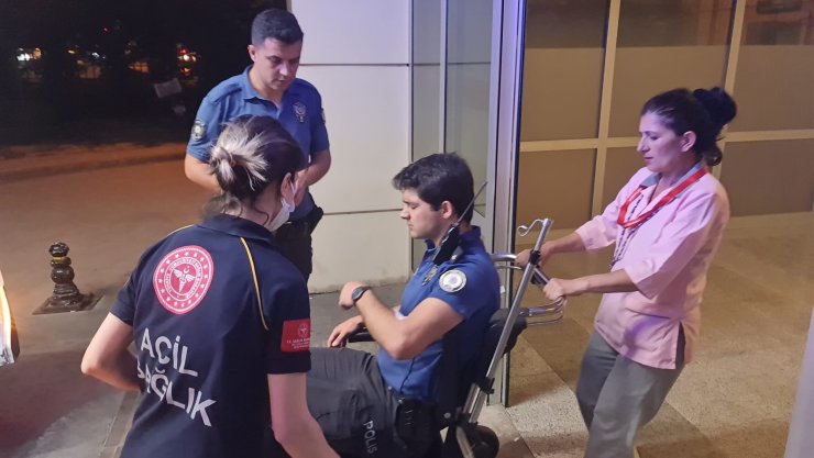 Kavgaya müdahale eden 2 polis yaralandı 