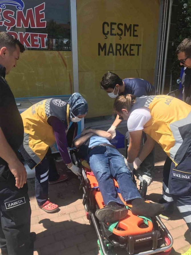 Otomobil yayaya çarptı