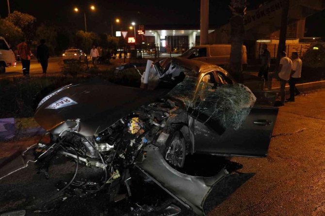 Hurdaya dönen araçtan sıyrık bile almadan çıktı