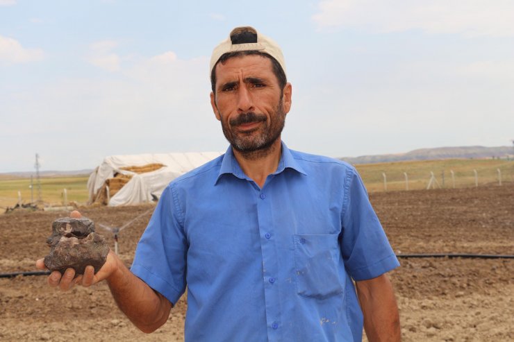 Tarlada bulduğu 'meteor' sandığı taşın incelenmesini istiyor