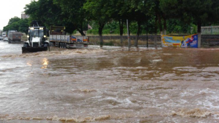 Aydın'da sağanak; yollar göle döndü, tarım arazileri su altında kaldı