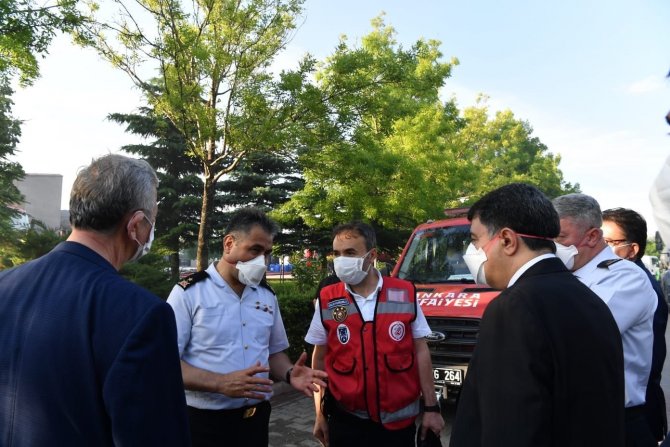 Jandarma ve Sahil Güvenlik Akademi Başkanlığında çıkan yangın söndürüldü