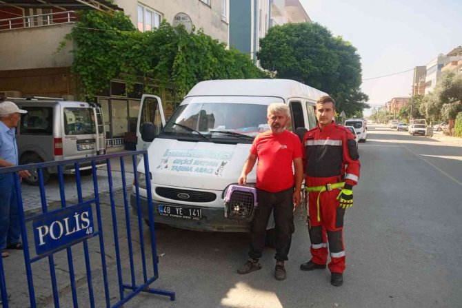 Kullanılmayan dairede mahsur kaldı