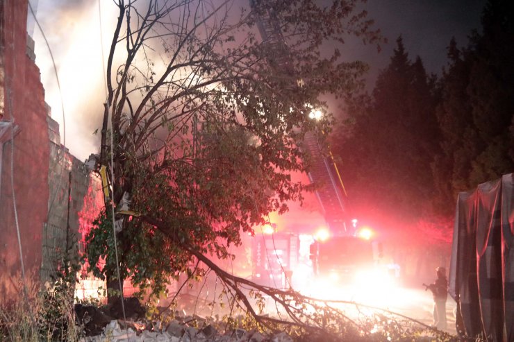 Orman ürünleri işleyen fabrikada yangın
