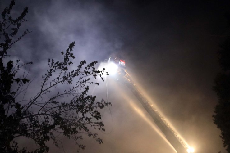 Orman ürünleri işleyen fabrikada yangın