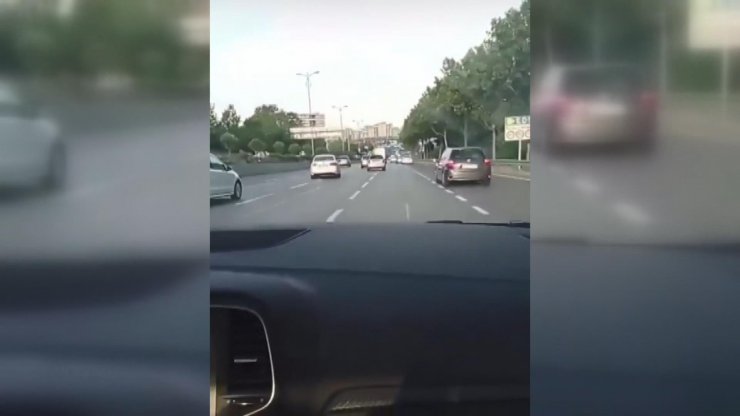 Trafikte makas atıp akaryakıt istasyonunda drift yaptılar