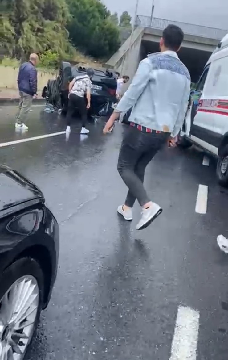 Sollama yapmaya çalışırken kaza yaptı