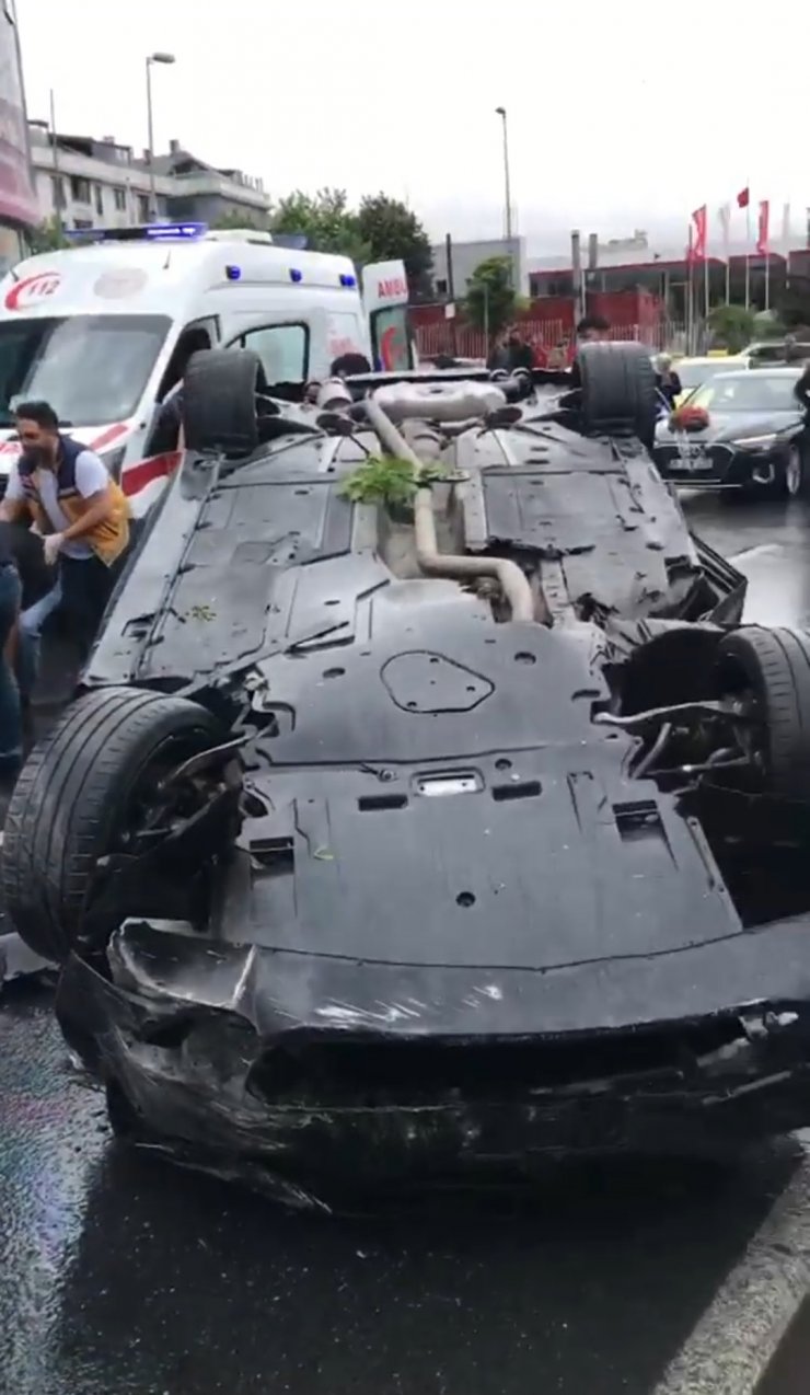 Sollama yapmaya çalışırken kaza yaptı