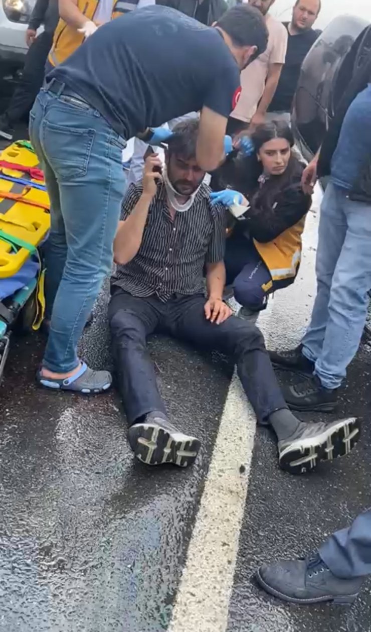 Sollama yapmaya çalışırken kaza yaptı