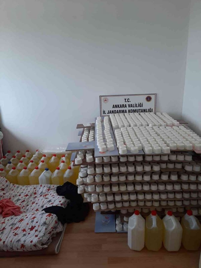 İzinsiz temizlik maddesi üreten şahıs yakalandı