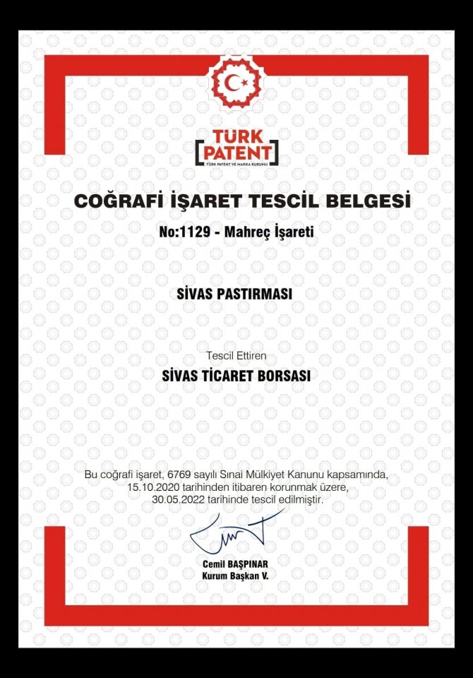 Pastırma tartışmaları sürerken Sivas pastırmanın tescilini aldı