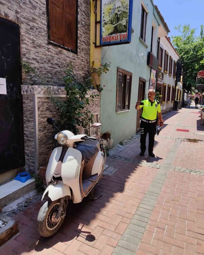 Yaya yolunda motosiklet kullananlara ceza yağdı