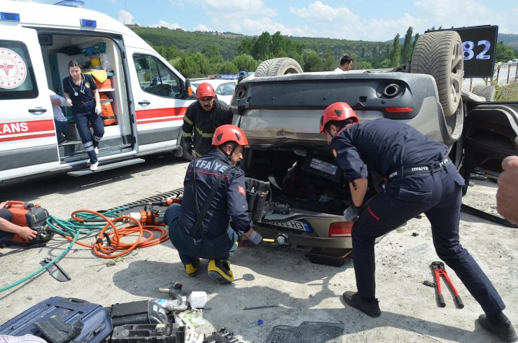 Bulgar ailenin otomobili takla attı: 1 ölü, 3 yaralı