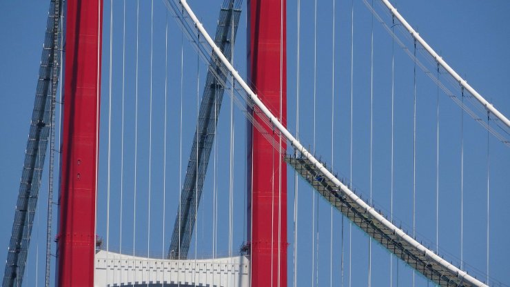 1915 Çanakkale Köprüsü'nde kedi yollarının sökümüne başlandı