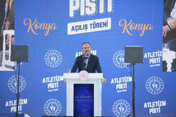 Bakan Kasapoğlu ve Bakan Kurum Atletizm Pisti’nin açılışını gerçekleştirildi