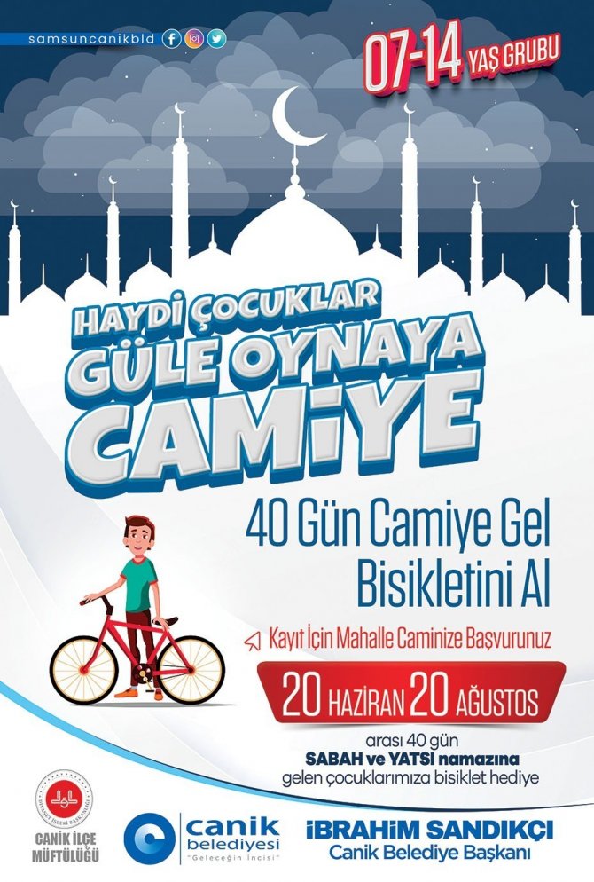 40 gün camiye giden çocuklar bisiklet kazanacak