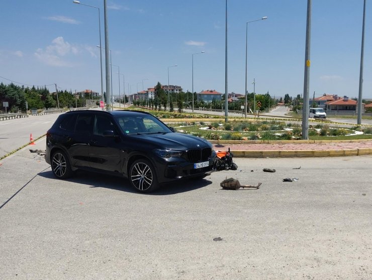 Konya'da ciple çarpışan motosikletteki yolcu öldü