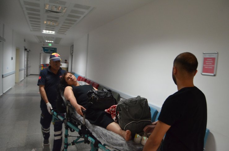 Otomobil, park halindeki kamyonete çarptı: 6 yaralı