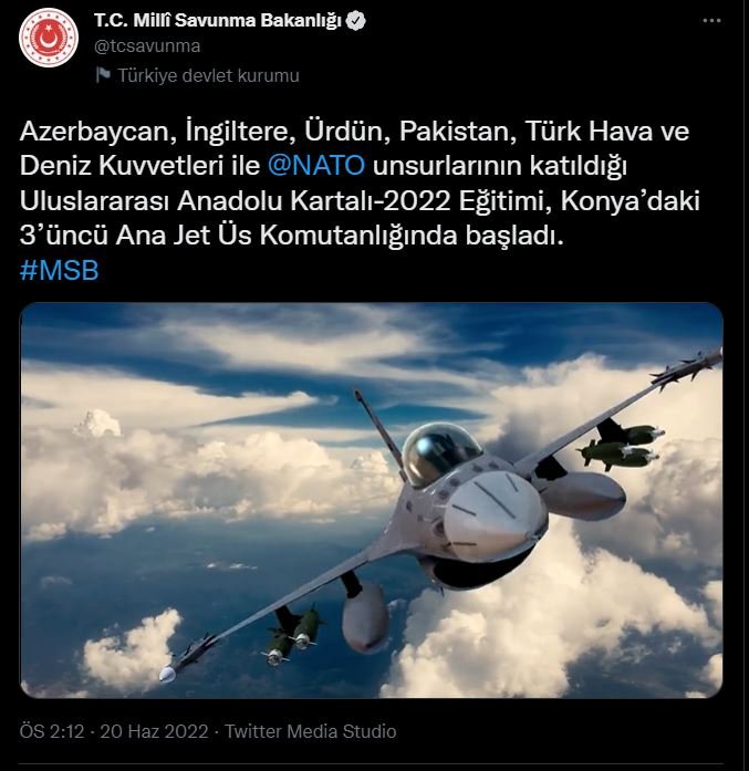 Uluslararası Anadolu Kartalı-2022 Eğitimi Konya'da başladı