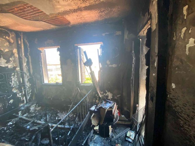 Villada yangın paniği