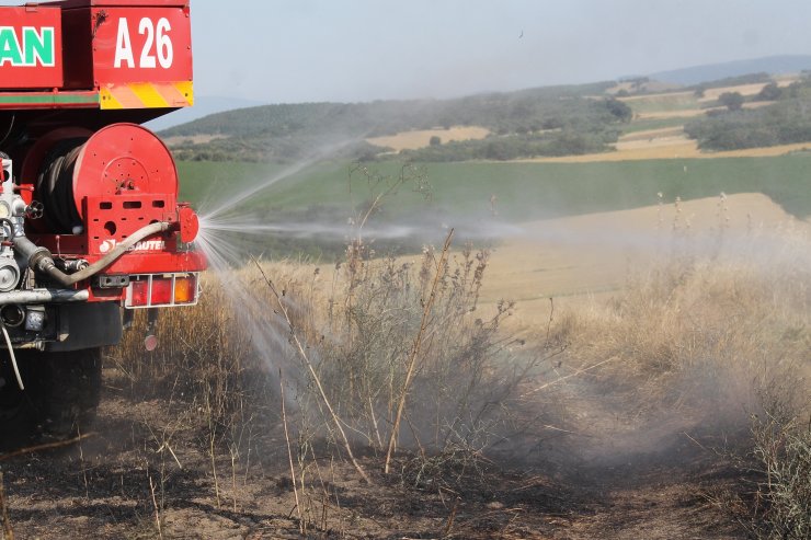 200 dekar buğday ekili alan kül oldu