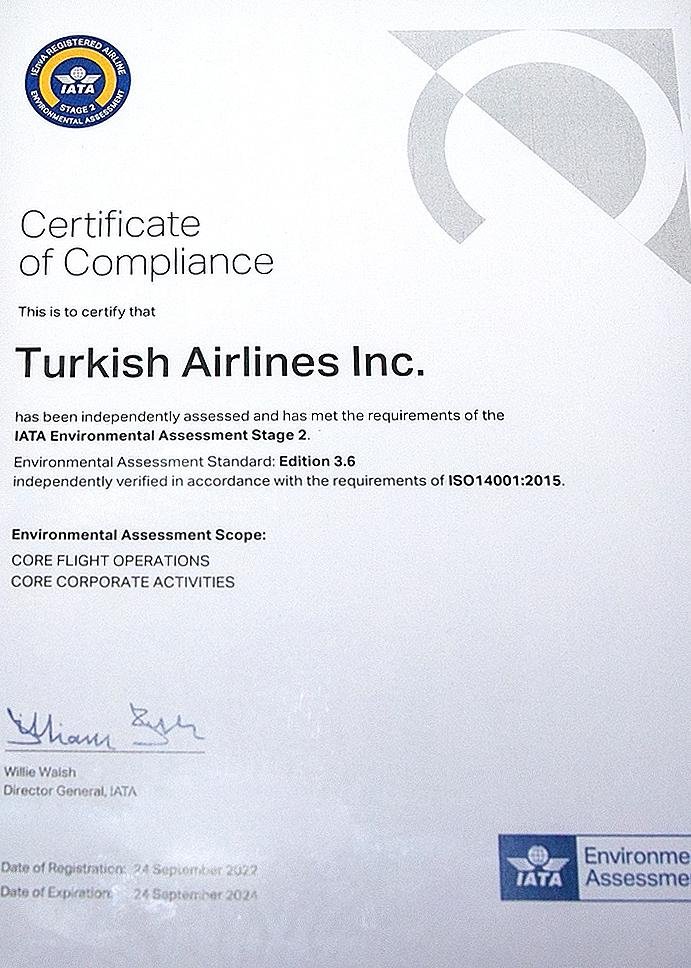 THY'ye en üst düzey sertifika