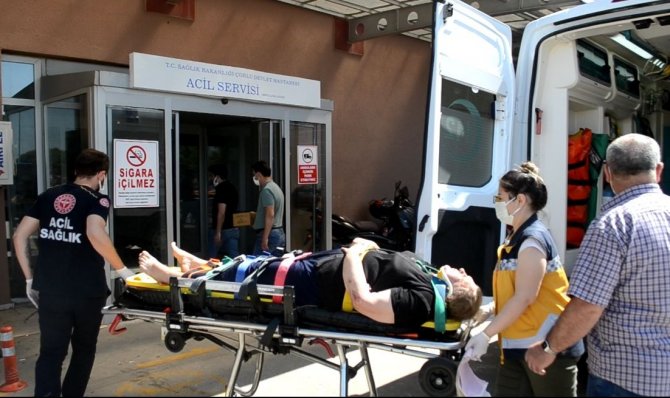 Eşek arısının camından girdiği otomobil takla attı