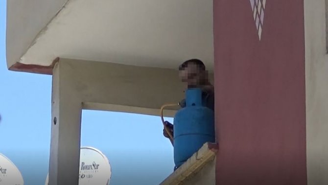 Mutfak tüpüyle mahalleye panik yaşattı