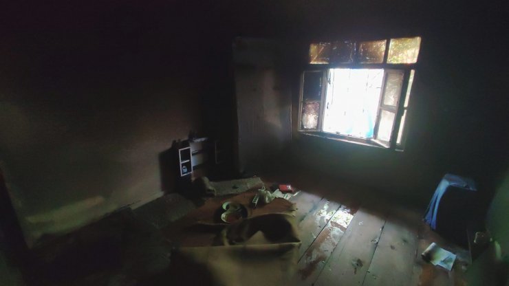 Evdeki yangında kafesteki muhabbet kuşları öldü