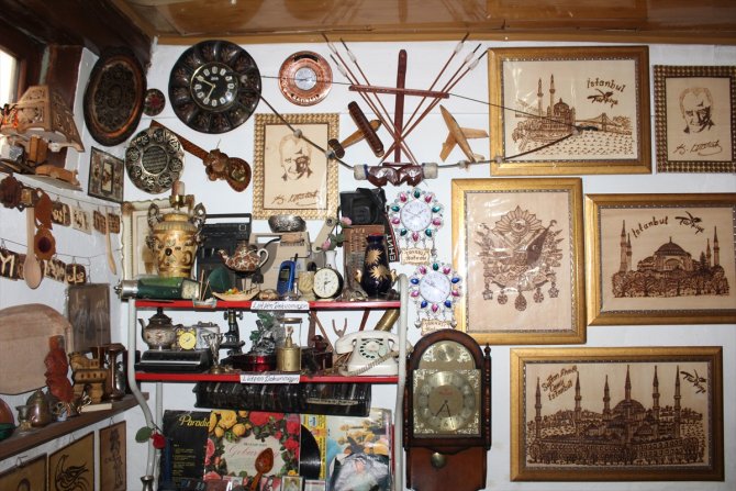 Baba mesleği ahşap yakma sanatını 41 yıldır sürdürüyor