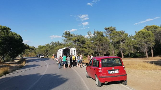 Denizden dönen iki kızkardeş motosikletin devrilmesi sonucu hastanelik oldu