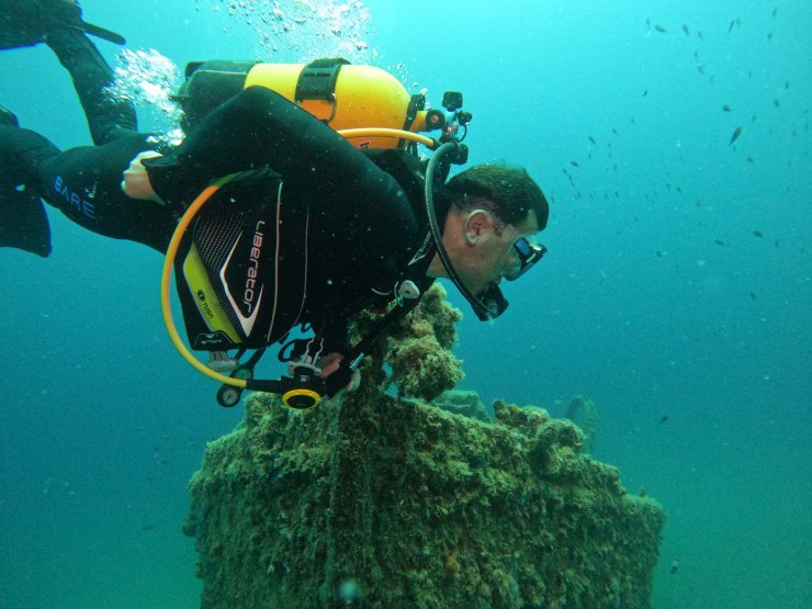 Yerli ve yabancı dalgıçlar Gelibolu Tarihi Sualtı Parkı'na dalıyor