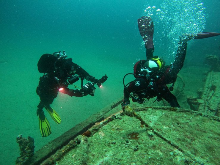 Yerli ve yabancı dalgıçlar Gelibolu Tarihi Sualtı Parkı'na dalıyor