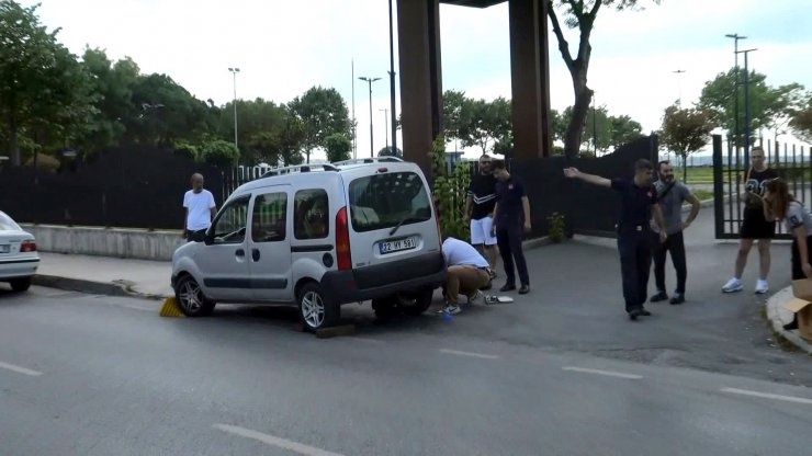 Güvenlikçinin dikkati yavru kediyi kurtardı