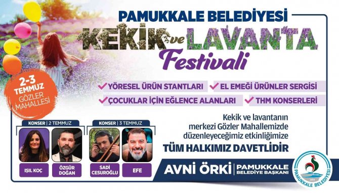 Kekik ve lavanta festivali düzenleniyor