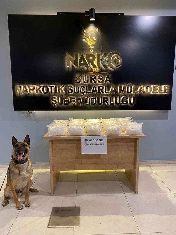 Bursa’da 20 kilo metamfetamin ele geçirildi