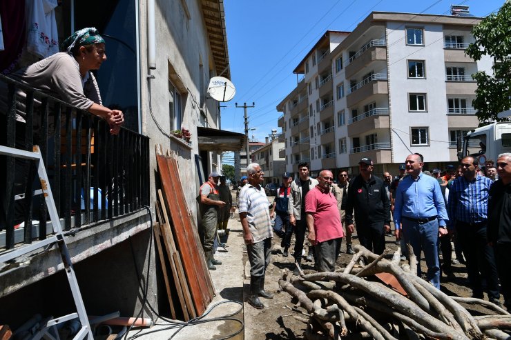 Bakan Soylu'dan selin vurduğu Kastamonu'da inceleme