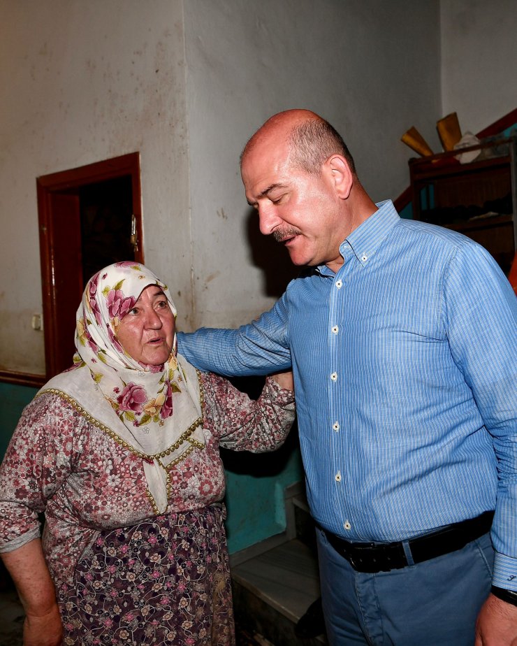 Bakan Soylu'dan selin vurduğu Kastamonu'da inceleme