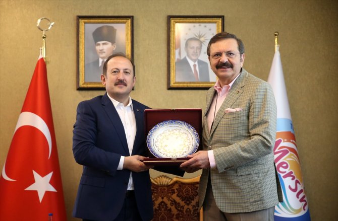 TOBB Başkanı Hisarcıklıoğlu, Mersin'de temaslarda bulundu