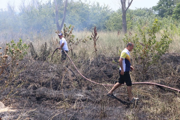 Tekirdağ’da çıkan yangında 50 dönüm alan zarar gördü