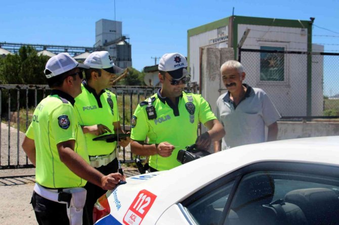 Dronlu denetimde kırmızı ışık ihlali yapan sürücülere ceza