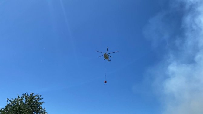 Korkutan orman yangını: Alevler evlerin bahçesine sıçradı