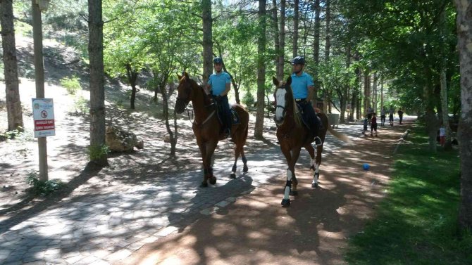 Piknik alanlarında atlı devriye dönemi